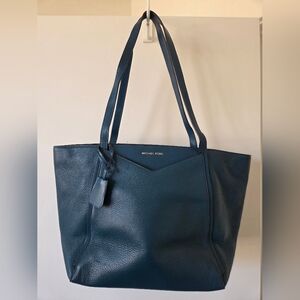 Michael Kors Deep Blue Pebbled Leather Tote (PLEASE READ)